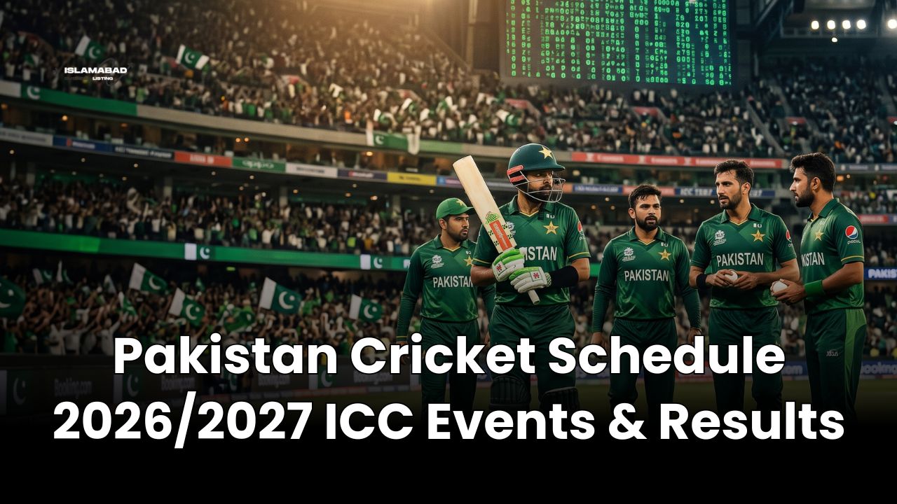 Pakistan Cricket Schedule 20262027 – ICC Events & Results