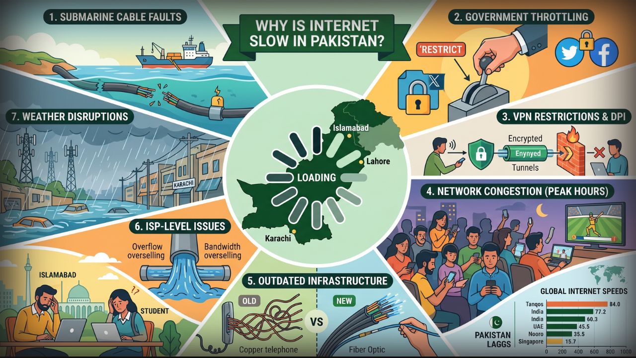 Why Internet is Slow in Pakistan Today Best Full Guide 2026